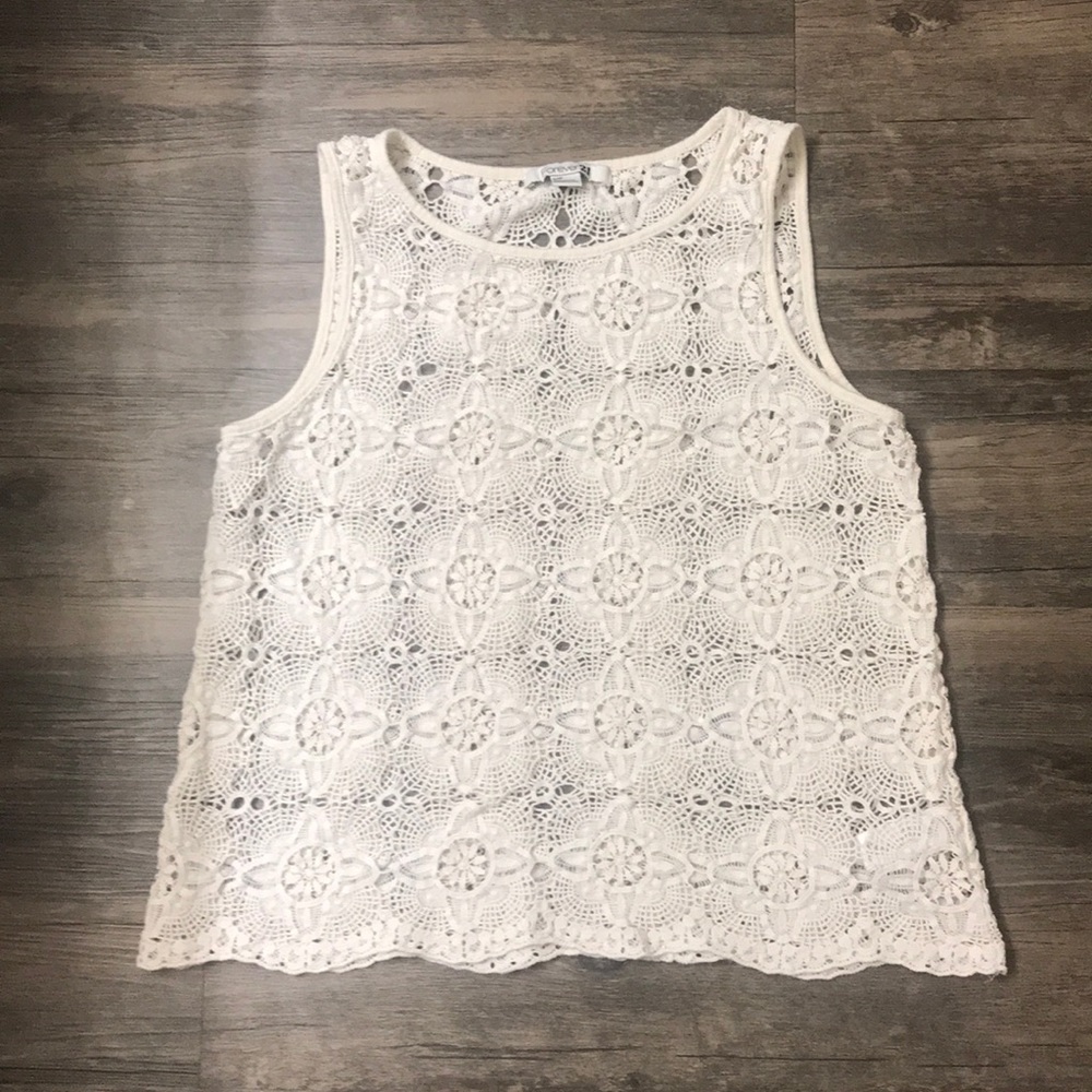 Cotton lace design tank top